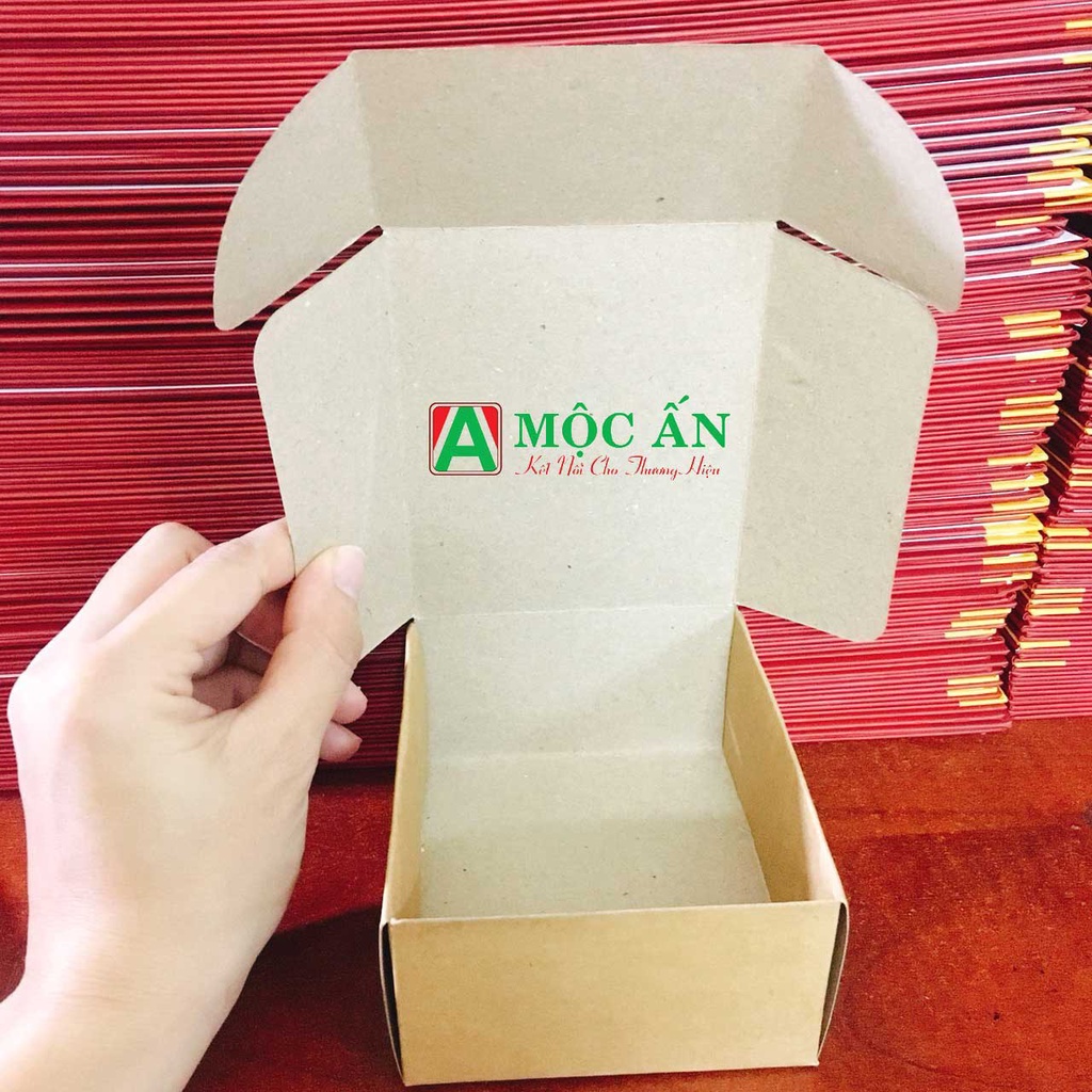 COMBO 10 HỘP KRAFT 11x9x hông 5 cm - KHÔNG IN, NẮP GẬP