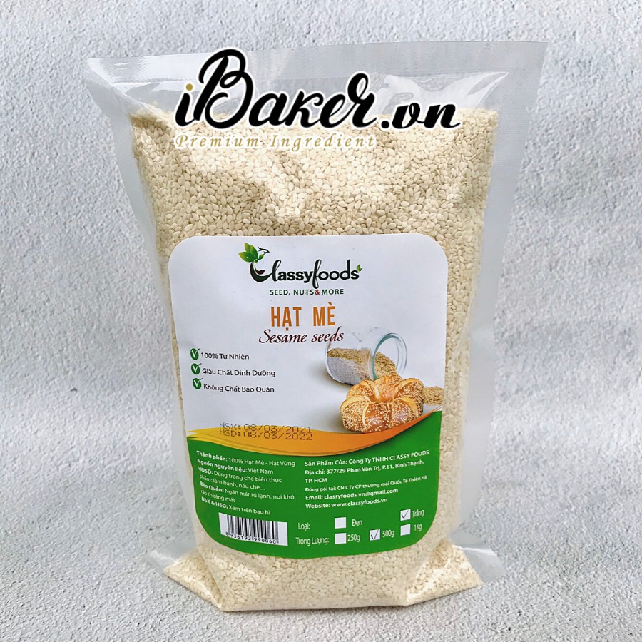 [250G] Hạt Mè Trắng Classyfoods