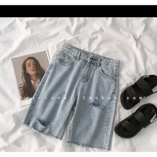 💯Quần Jeans Ngố Nữ Rách PT