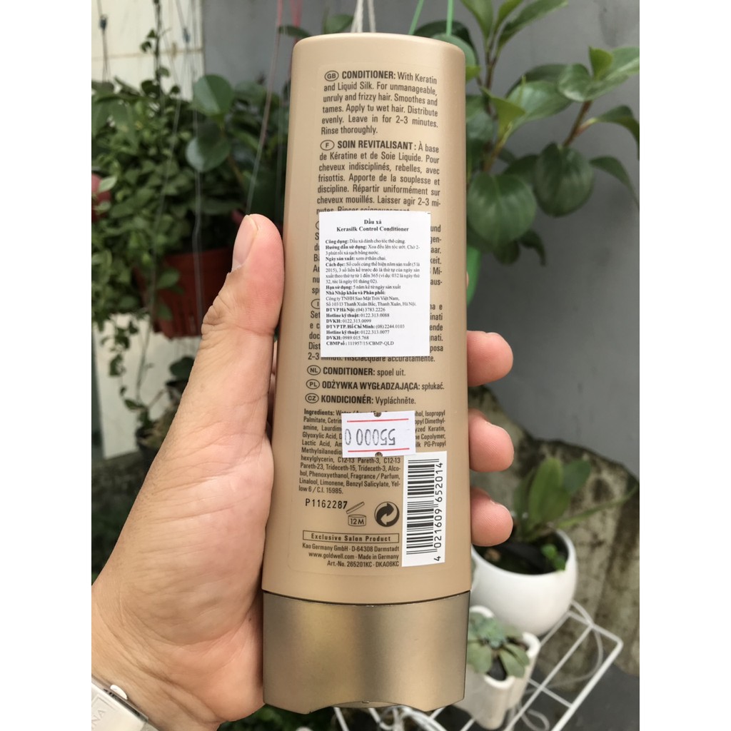 🇩🇪 Dầu xả suôn mượt Goldwell Kerasilk Control Conditioner 200ml