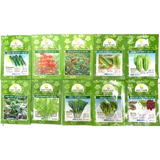 Combo 10 gói hạt giống 5 loại Rau và 5 loại Quả dễ trồng. Hạt giống thuận nông