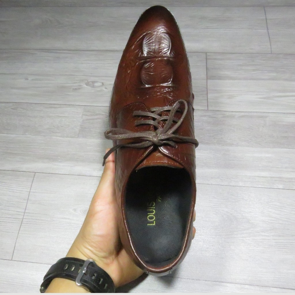 Giày Nam💘Giày Lười Nam Chất Liệu Da Bò Dập Vân Cá Sấu Bảo Hành 12 Tháng MS101 | BigBuy360 - bigbuy360.vn