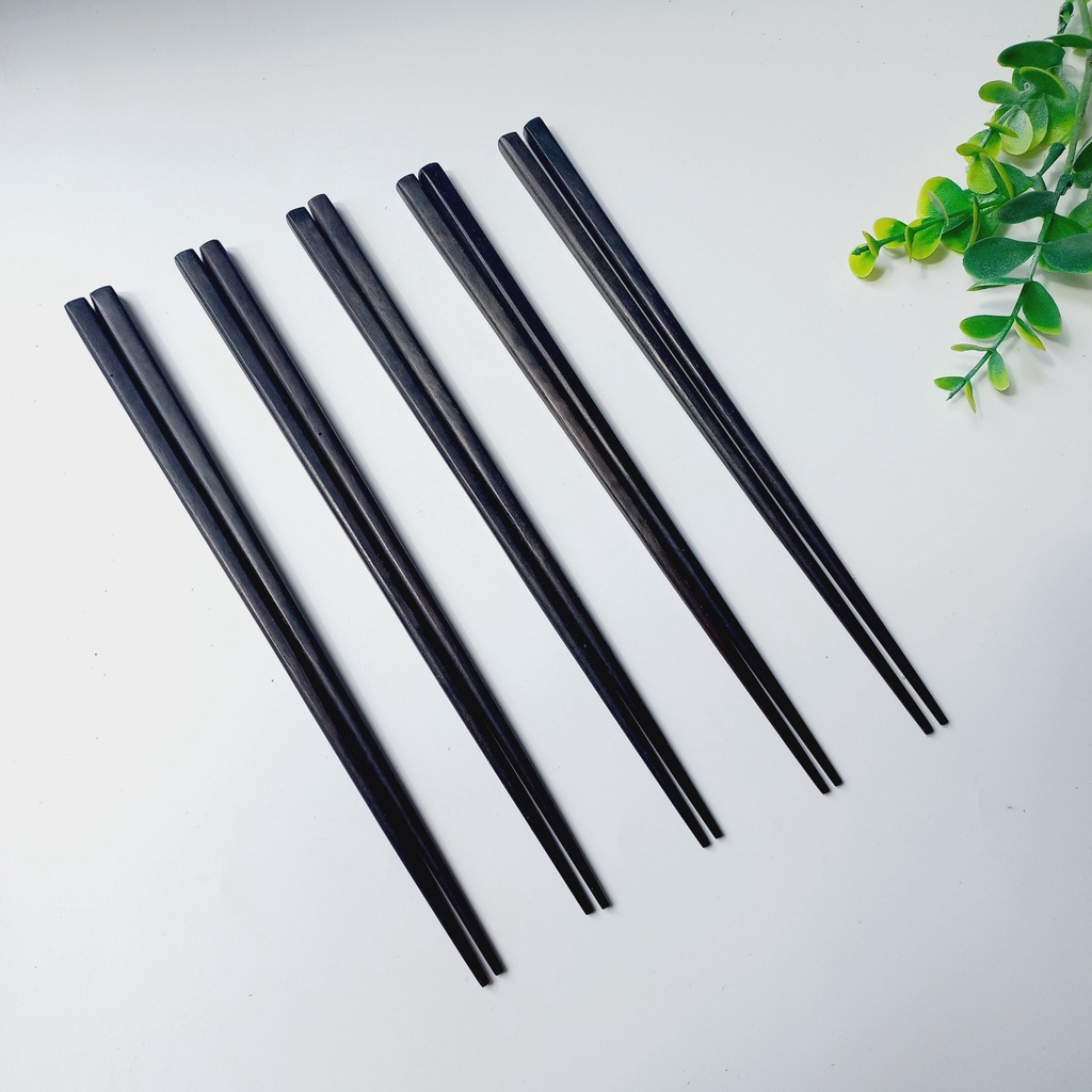 Đũa Gỗ Mun Trơn Đầu Vuông 23cm Cao Cấp, An Toàn Sức Khỏe, Đũa Decor Trang Trí Chụp Ảnh Của Vitrapro