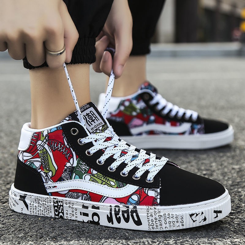 Giày Thể Thao Vải Canvas Cổ Cao Kiểu Hàn Quốc Thời Trang Xuân Hè Mới 2021 | BigBuy360 - bigbuy360.vn