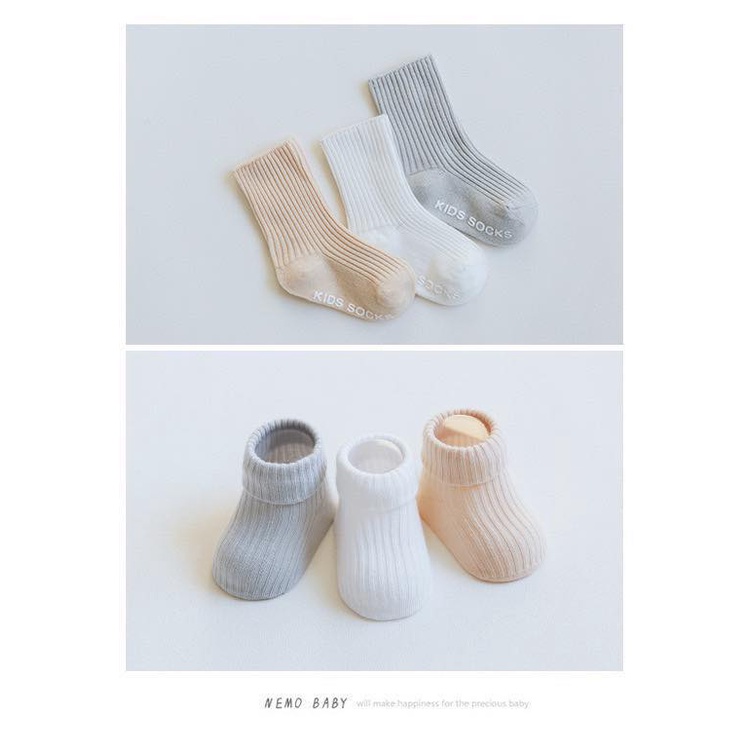 Set tất KidSock TRƠN cổ dài ( tat22 )