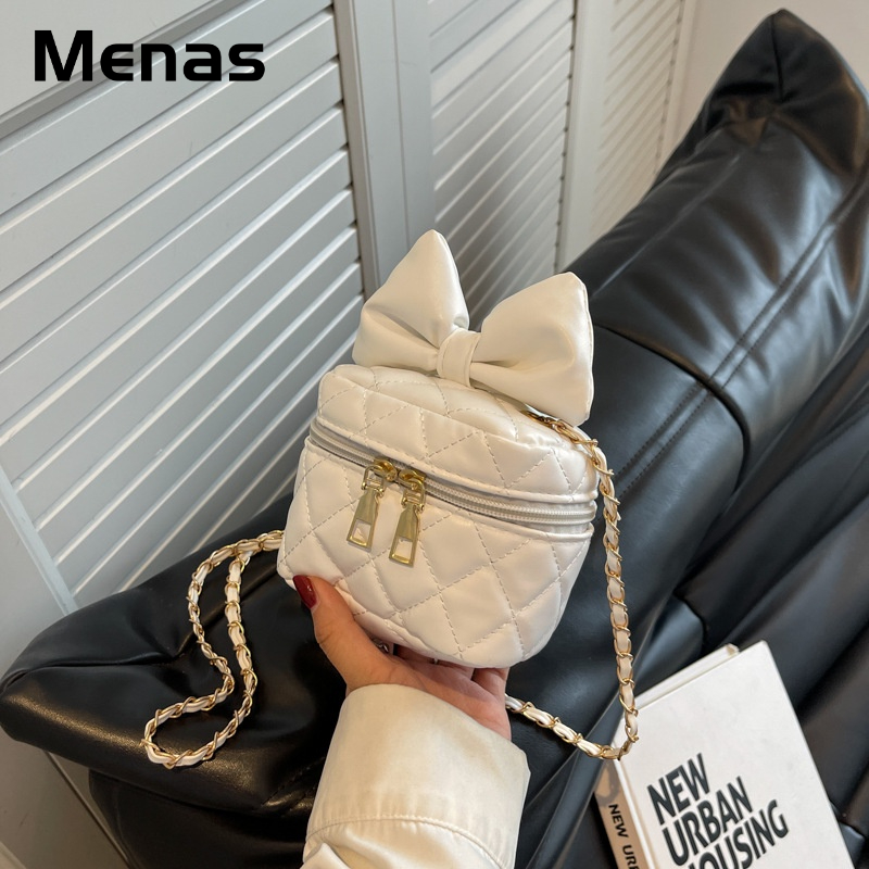 Menas Túi Xách Da PU mini Màu Trơn Phong Cách Phương Tây Thời Trang Cho Nam