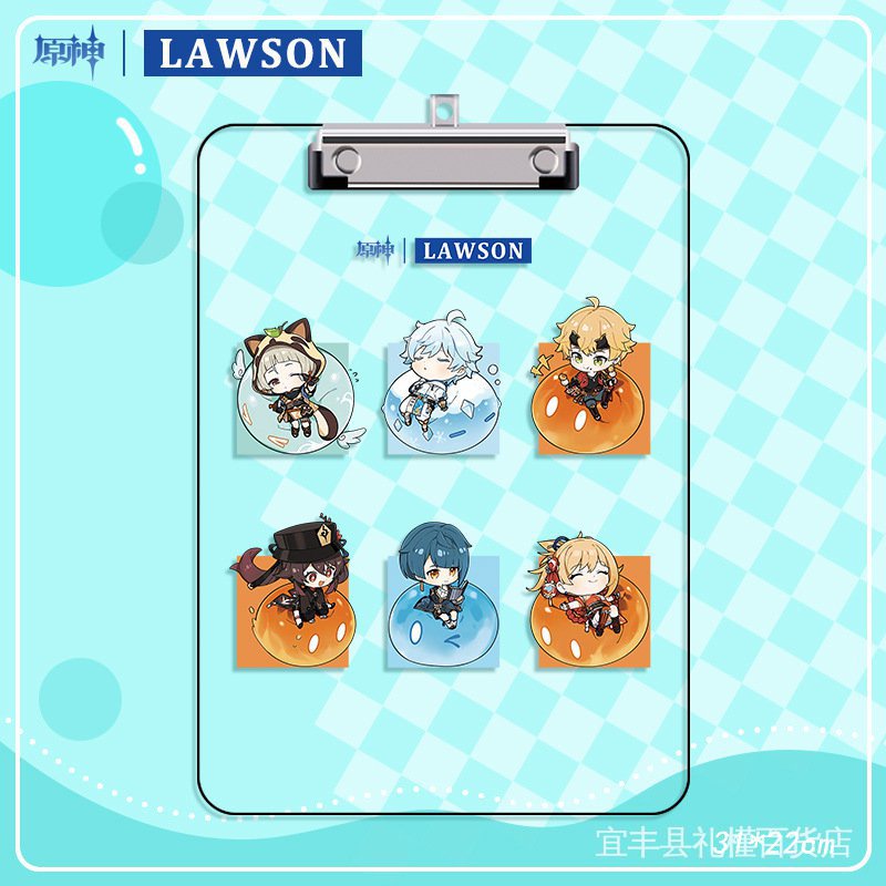 Genshin impact LAWSON cùng Acroylic Món quà trao đổi huân chương an toàn cầu Mộc 99DT