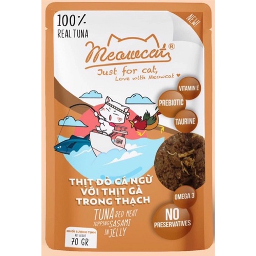 Pate Meowcat cho mèo trên 2 tháng tuổi 70gr các vị Petemo Pet Shop