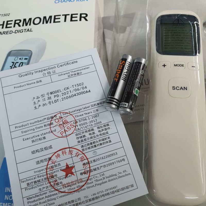 Nhiệt Kế Điện Tử Hồng Ngoại Đo Trán Chang Kun Thermometer infrared digital - Đông Anh Pharmart