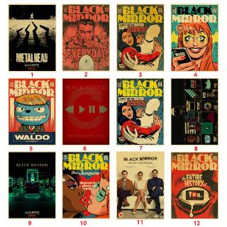 Vintage Poster Black Mirror Decorative Wall painting Retro poster