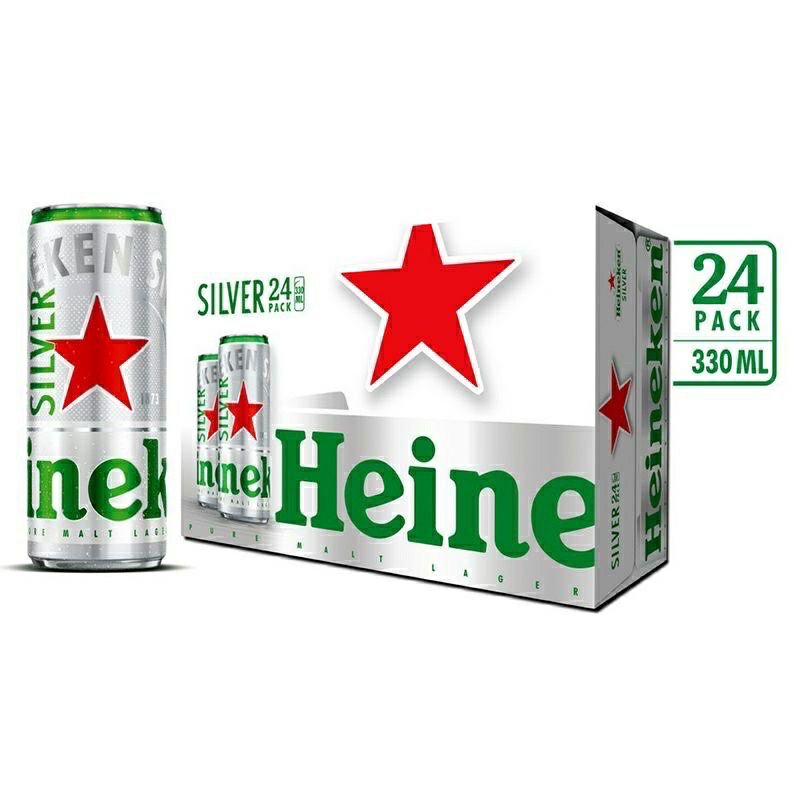 24 lon bia heineken silver 330ml