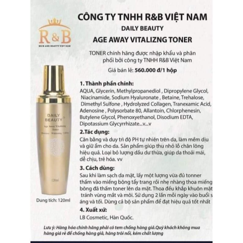 Bộ dưỡng da Đánh Thức Thanh Xuân Daily Beauty - Dưỡng trắng da, chống lão hóa, ngăn ngừa nám tàn nhang