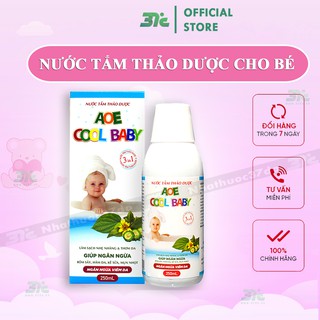 AOE Cool Baby - Nước tắm gội thảo dược cho Bé, hết Rôm rẩy, Mẩn ngứa