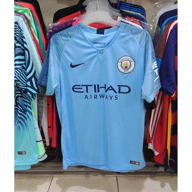 Áo Thun Bóng Đá Đội Tuyển Manchester City Home 2018 / 2019