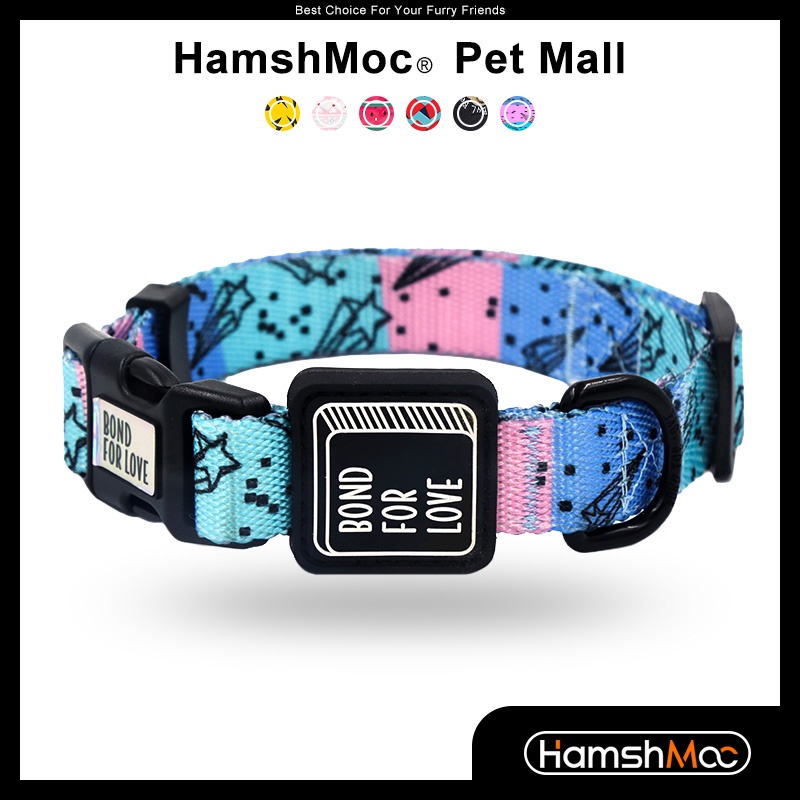 HamshMoc Vòng cổ mềm mại có khóa chắc chắn cho thú cưng cỡ nhỏ / vừa / lớn