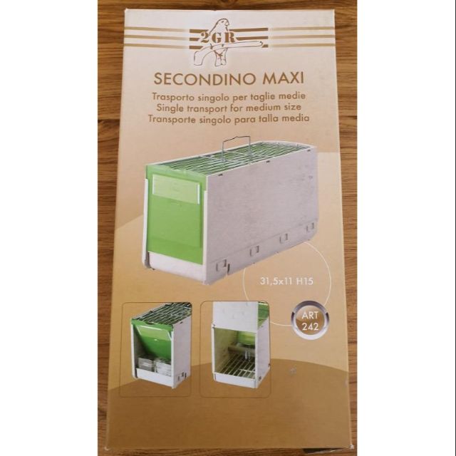 2GR Secondino Maxi lồng vận chuyển đơn cho chim size trung, vẹt size nhỏ