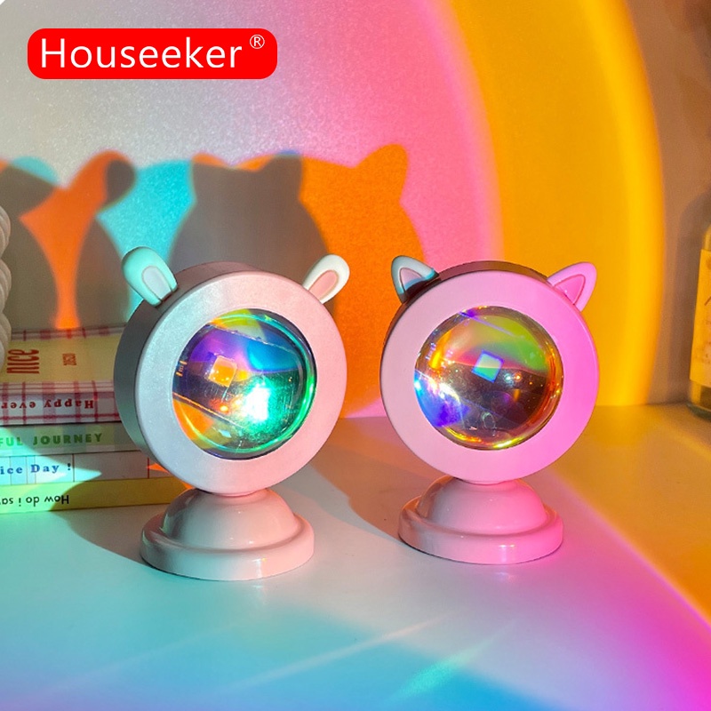Đèn LED HOUSEEKER nhiều màu sắc tạo hiệu ứng hoàng hôn tiện dụng chụp ảnh