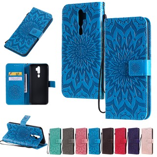 Bao Da Dập Nổi Họa Tiết Hoa Hướng Dương Cho Sony Xperia Xz2