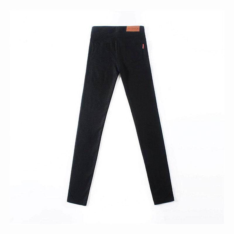 Quần legging XINLANYASHE ôm dáng co giãn màu đen cỡ lớn cho nữ