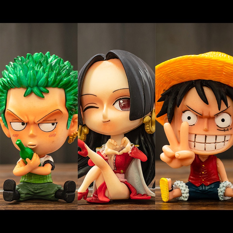 Mô Hình Zoro Luffy Boa One Piece Figure Anime Manga Decor Trang Trí Bàn Học Bàn Làm Việc