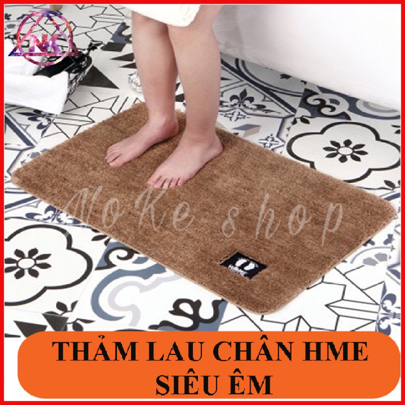 Thảm lau chân LEN MỊN Thảm chùi chân chống trượt kháng khuẩn chống trơn nhà tắm nhà vệ sinh thấm hút 40 60cm ( mẫu mới )