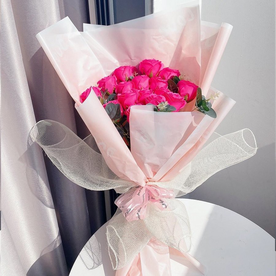 Hoa sáp thơm cao cấp bó to đẹp nhận làm theo yêu cầu- Hoa hồng sáp thơm quà tặng ý nghĩa lưu hương tới 2 năm có now ship