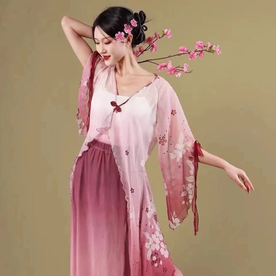 Trang Phục Sườn Xám Truyền Thống Trung Hoa Màu Sắc Gradient Dành Cho Nữ