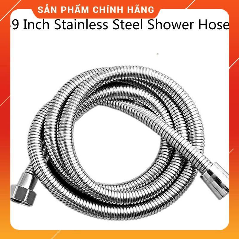 🚿 Đầu vòi sen áp suất cao có nút tắt / mở + dây inox 1.5m bạc 206783-206784 🚿