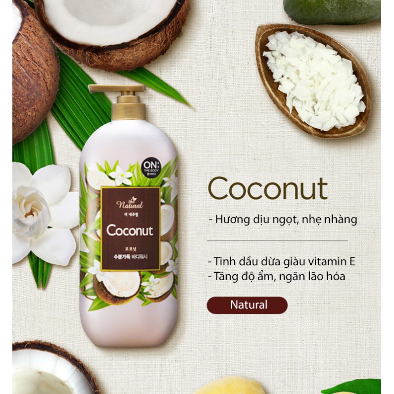 Sữa tắm On: The Body the Natural Coconut 500g - Hương Dừa