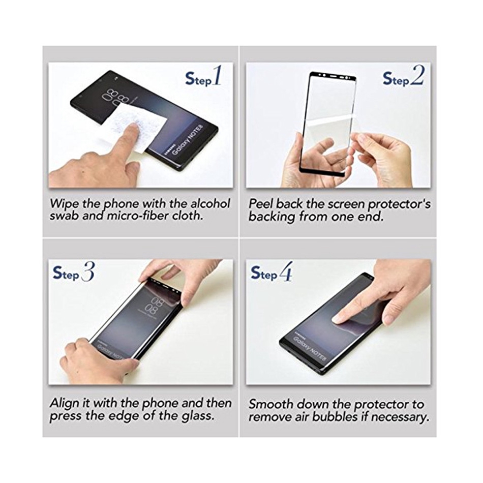 Kính cường lực 20D bảo vệ toàn màn hình cho Samsung Galaxy S20FE S8 S9 A8 A6 Plus 2018 Note 9 8 Note 20 10 Plus