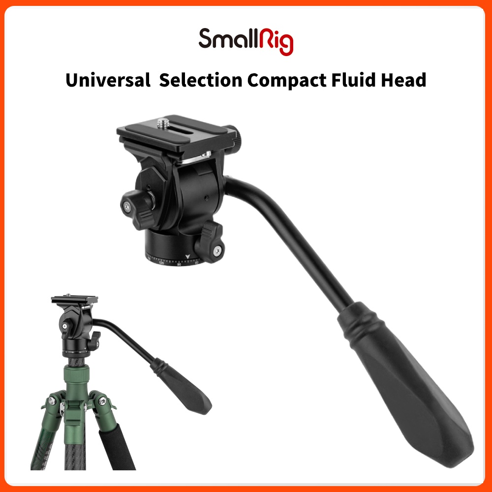SmallRig Selection Tripod Fluid Head Pan Tilt Head với tấm nhả nhanh cho Arca Swiss cho máy ảnh Vide