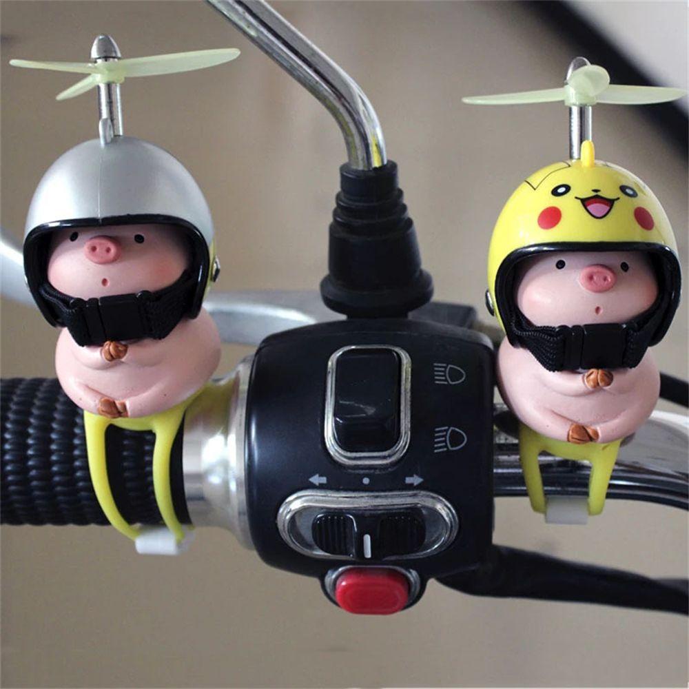 Rebuy1 Chú Heo Nhựa Resin Trang Trí Tay Lái Xe Đạp Nón Bảo Hiểm