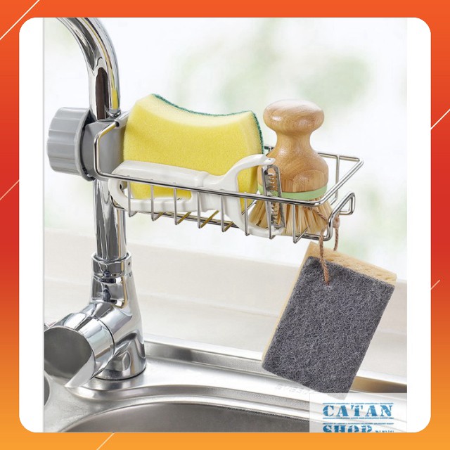 Giỏ treo inox vòi bồn rửa chén tiện dụng