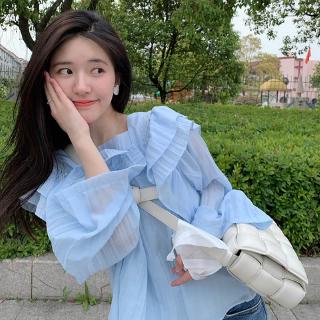 Áo sơ mi voan búp bê size S-XL thời trang thanh lịch