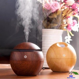 Đèn xông tinh dầu phun sương tạo ẩm vân gỗ cao cấp GD03