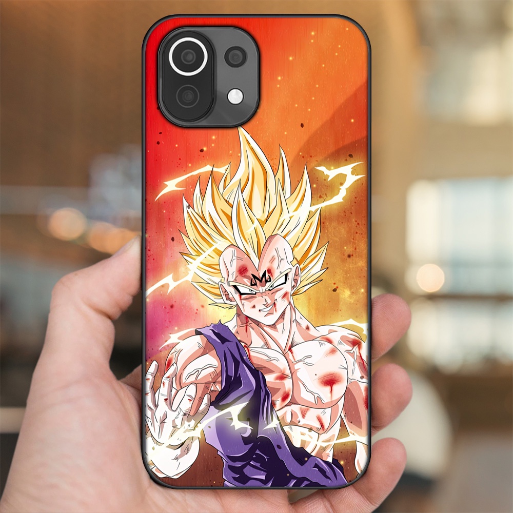 Ốp lưng Xiaomi Mi 11 Lite viền đen in hình Vegeta Dragon Ball