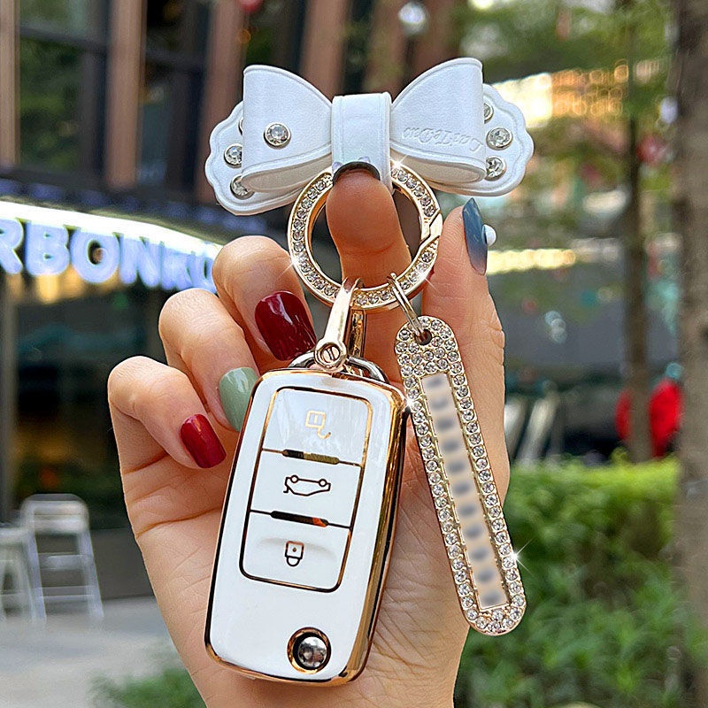 Vỏ Bảo Vệ Chìa Khóa Xe Hơi Volkswagen VW Polo Tiguan Passat B5 B6 B7 Golf Eos 4 5 6 Scirocco Jetta MK4 MK6 Jetta Lavida Skoda Octavia Seat Leon Altea Tiguan Beetle Caddy T5 Up Eos Leon