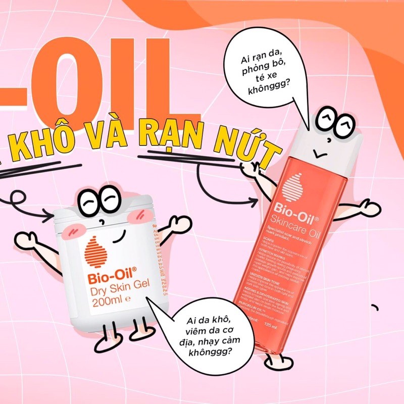 BIO OIL GEL 50ML/100ML/200ML ĐEM LẠI LÀN DA MỌNG NƯỚC CHO DA KHÔ, LÃO HÓA