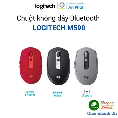 Chuột Không Dây Logitech M590 Slient Hàng Chính Hãng