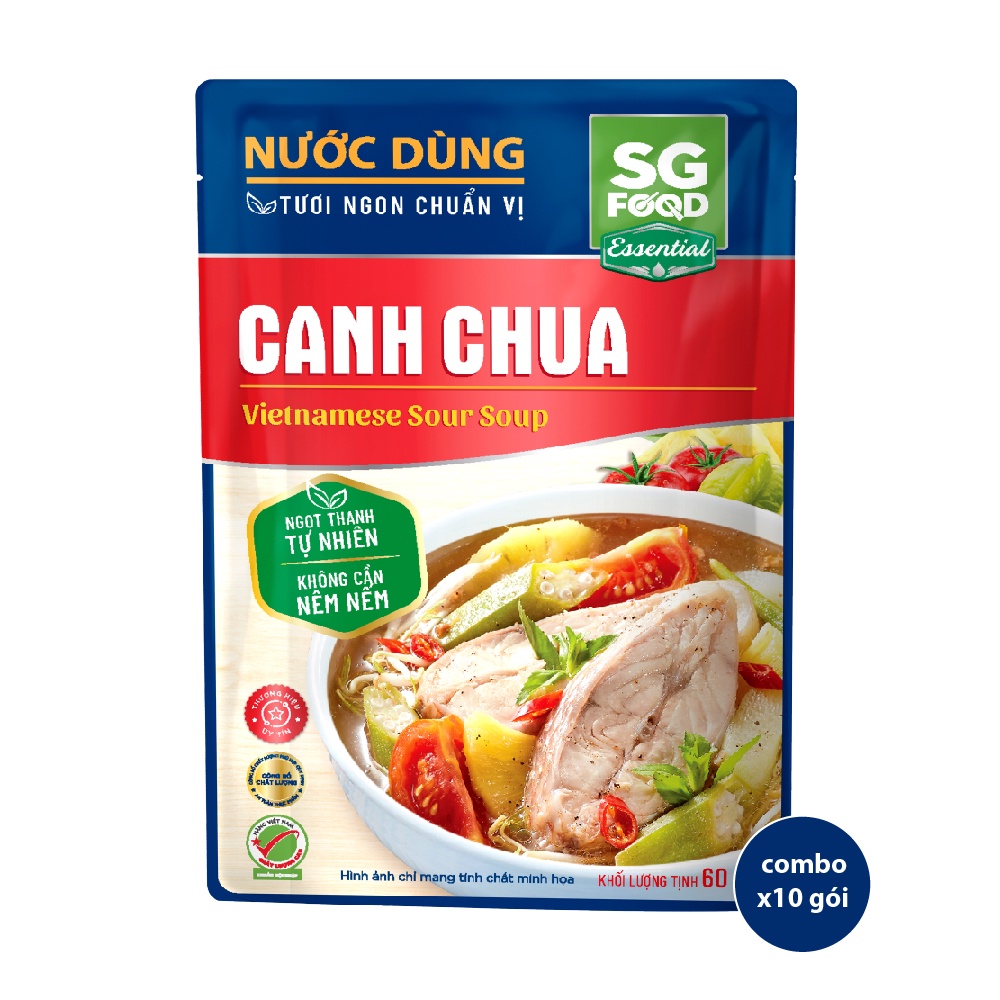 Nước Dùng Canh Chua SG Food 60g Combo 10 gói 60g