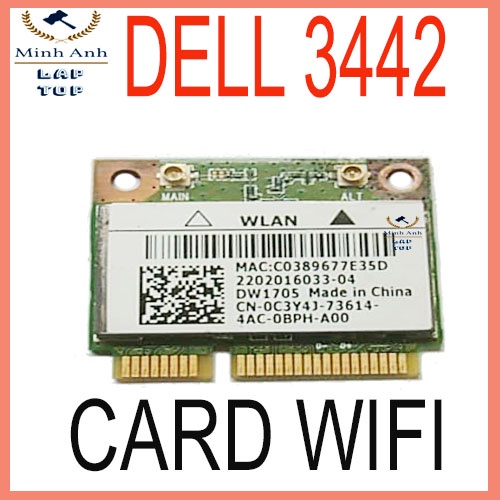 Thay wifi laptop dell inspiron 3442 3542 3543 3421 2421 3531 3537 3560 v3500