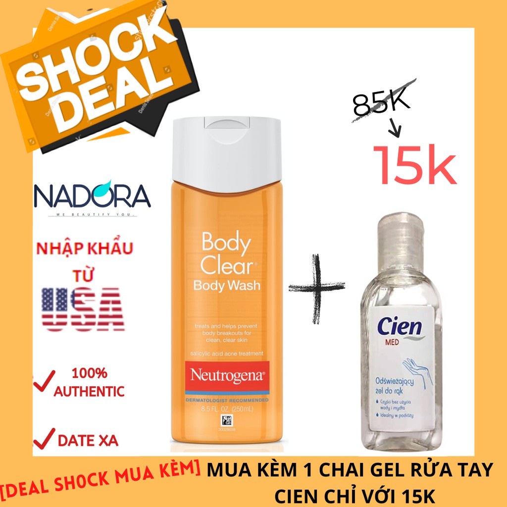 Sữa Tắm Làm Sạch Mụn Cơ Thể - Neutrogena Body Clear Wash