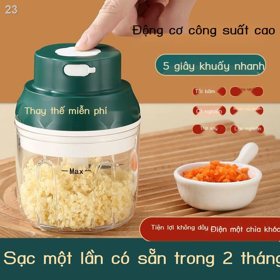 【21 năm】☜Tỏi bùn tạo tác tự động máy đập điện xay thịt gia đình nấu ăn nhỏ phụ trợ