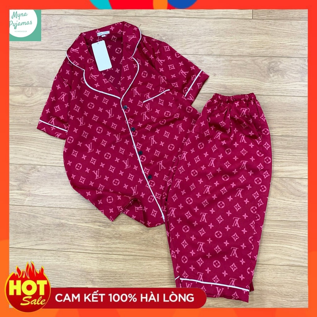 Đồ Ngủ Pijama Lụa Satin Tay Ngắn Quần Lửng Cao Cấp ♦️ FREESHIP♦️ [ Ảnh chụp thật, Đủ size, Quần có túi, Hàng có sẵn ] | BigBuy360 - bigbuy360.vn