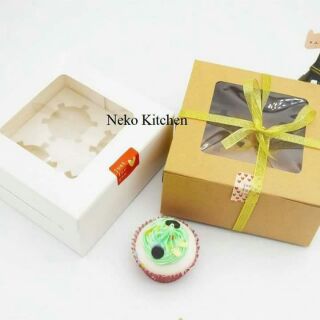 Hộp đựng Cupcake màu trắng