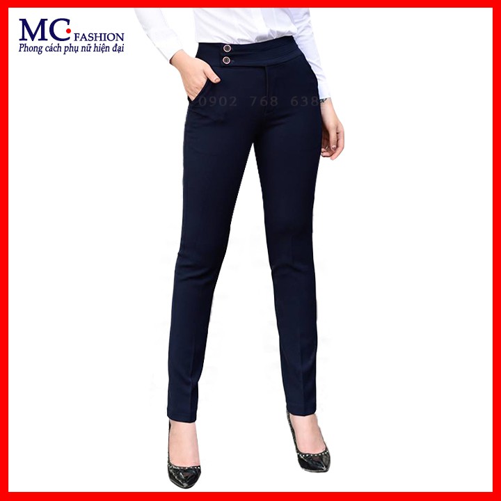 Quần công sở nữ dang đứng tím than mc fashion q0285