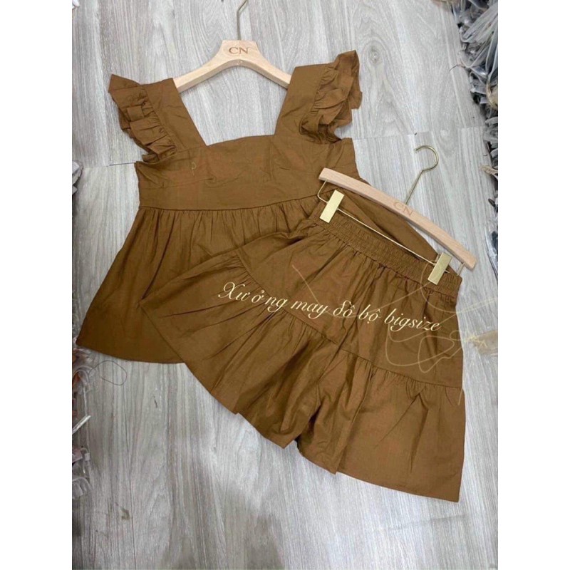 Set bộ bigsize ❤️ Freeship ❤️ Set bộ bèo cánh tiên xếp ly ngực siêu xinh sang chảnh màu cực sang hàng may kĩ loại 1 | BigBuy360 - bigbuy360.vn