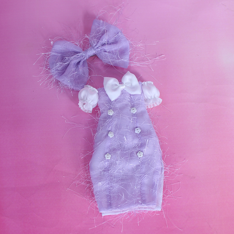 ICY DBS Little Ragdoll Clothes Purple Sling Dress Cheongsam AZ Lijia licca ob24 Baby Clothes