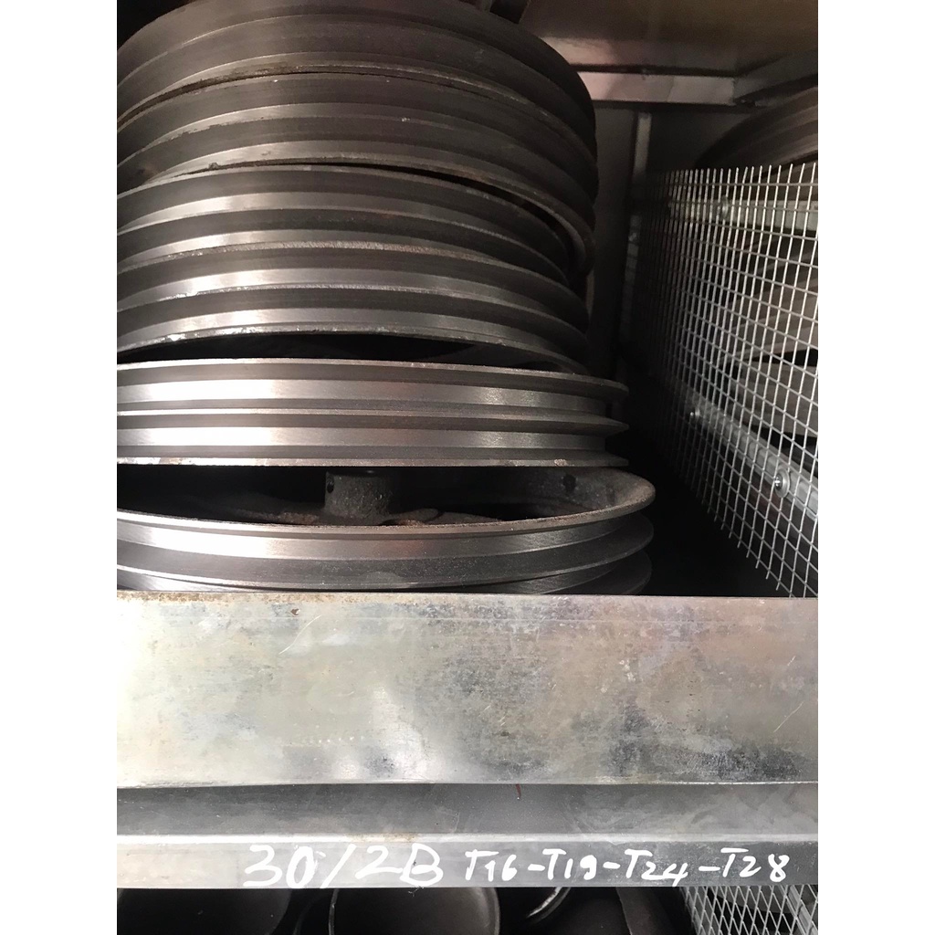 BuLy Gang 300mm 2 Rãnh B lỗ trục 16 - 19  Bánh Xe Cao Su BL100/2B