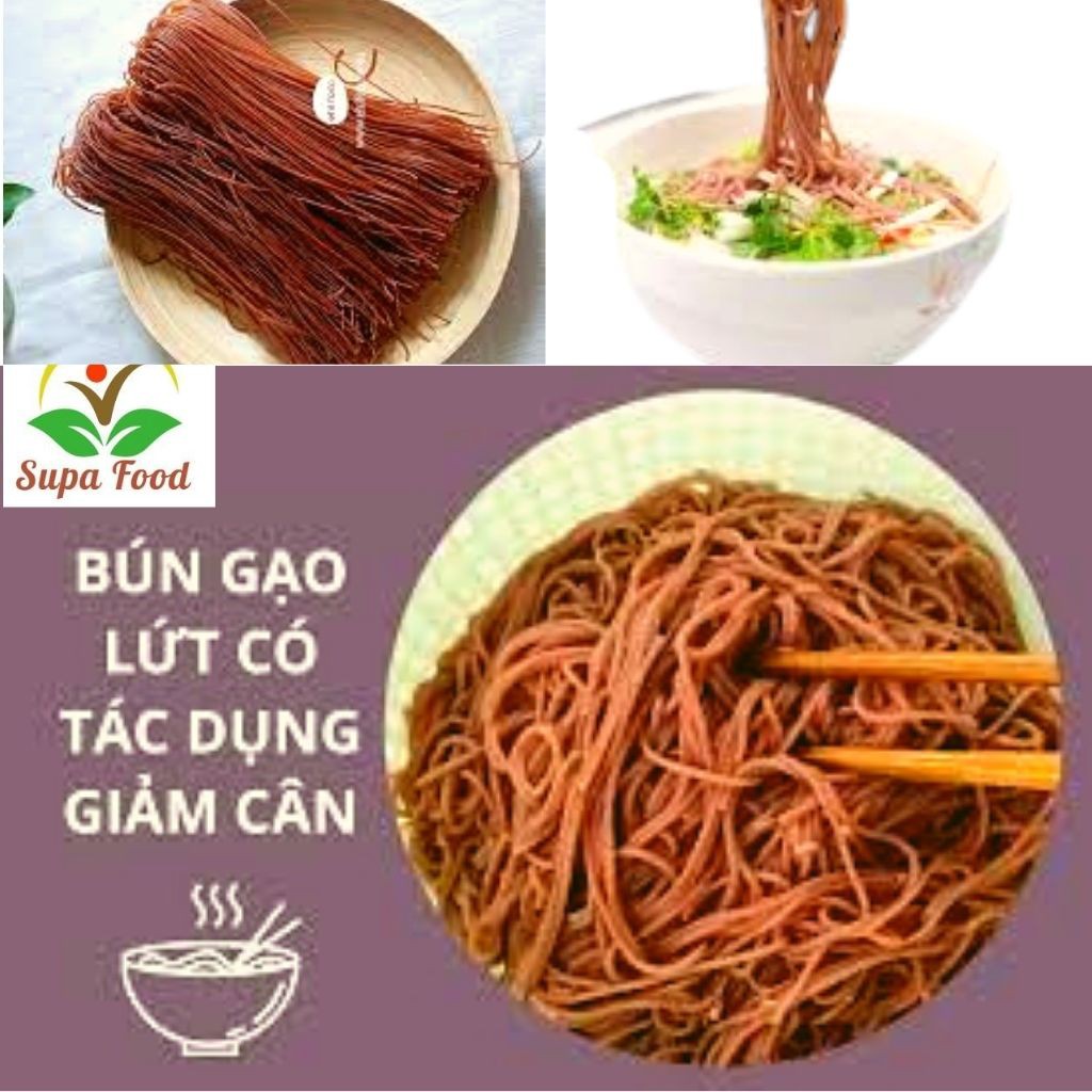 Bún Gạo Lứt Đỏ  - BÚN Khô Thực Dưỡng Cao Cấp Làm Từ GẠO NỨT - bún huyết rồng- Alokids TB